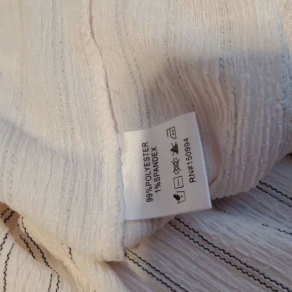 Pinstripe off the shoulder tunic medium - Picture 6 of 6